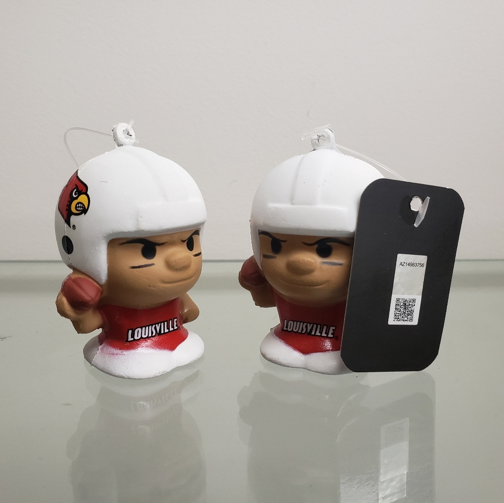 Bundle of 2 Louisville Cardinals College Squeezy Mates 2.5inch Football Player